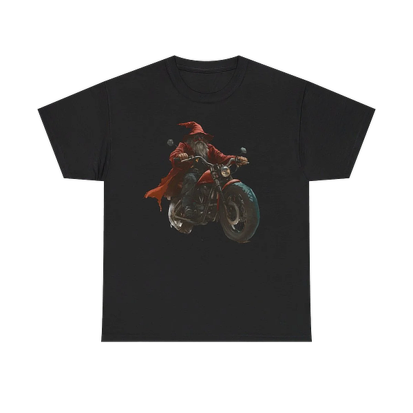 Orange Biker Wizard – Cotton Tee