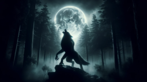 werewolf howling at the moon